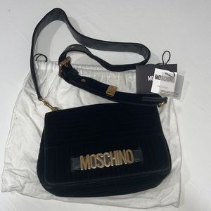 Moschino velvet black bag
